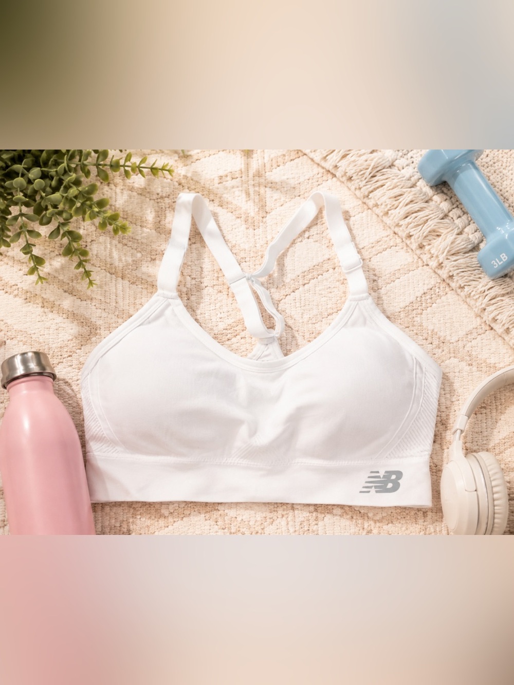New Balance White Seamless Racerback-  NEW